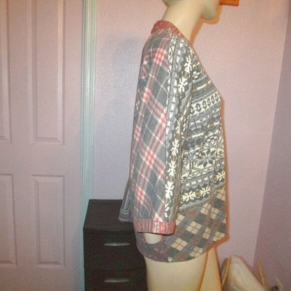 Vtg Sacred Threads Kimono Cardigan Size M Patchwork Artsy Lagonlook Hippie Boho - Picture 5 of 6